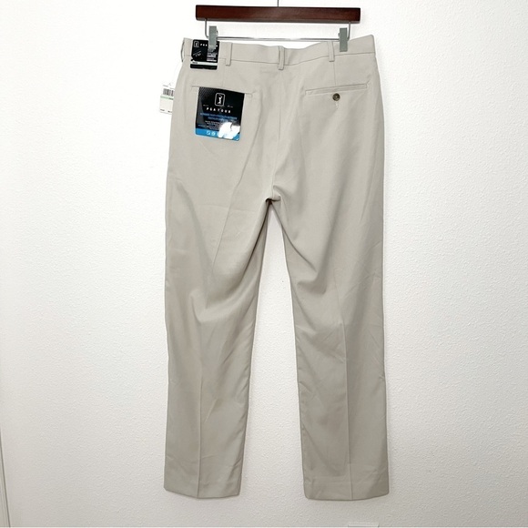 PGA Tour men Ultimate flat front golf pants light beige size 34x32 NWT - Picture 9 of 10